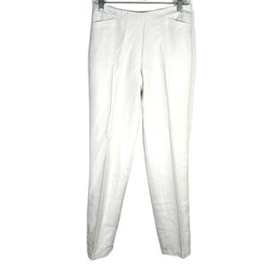 J. McLaughlin Slater Slim Pant NWT Silk White Size 10